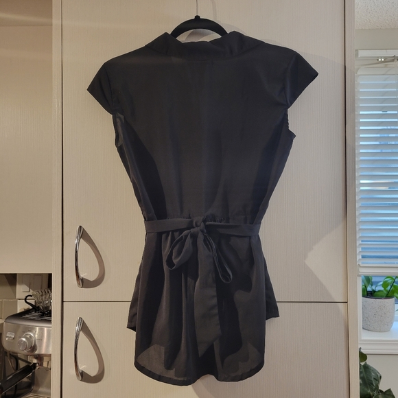 Orb Sheer Black Blouse - Picture 5 of 10